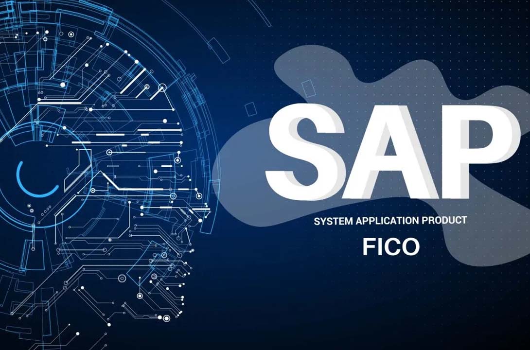 Student working on SAP FICO software during practical training session