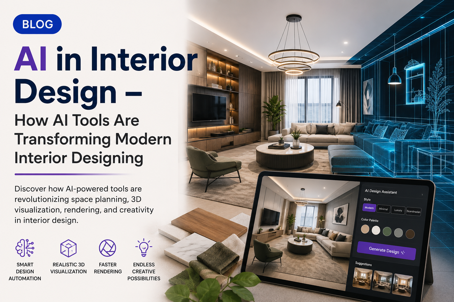 AI Interior Design Trivandrum using modern AI tools for interior visualization and smart home design