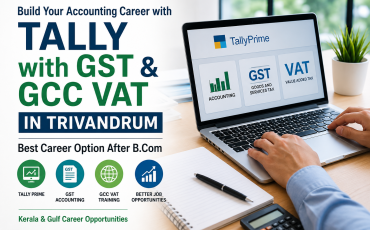 Tally Prime with GST and GCC VAT accounting training course in Trivandrum for B.Com students